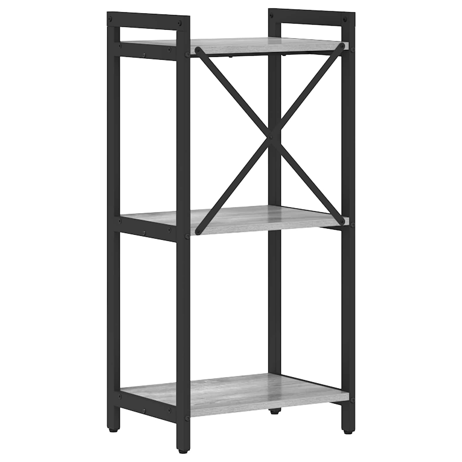 vidaXL Bookshelf 40 x 30 x 85 cm Engineered Wood Grey sonoma 5