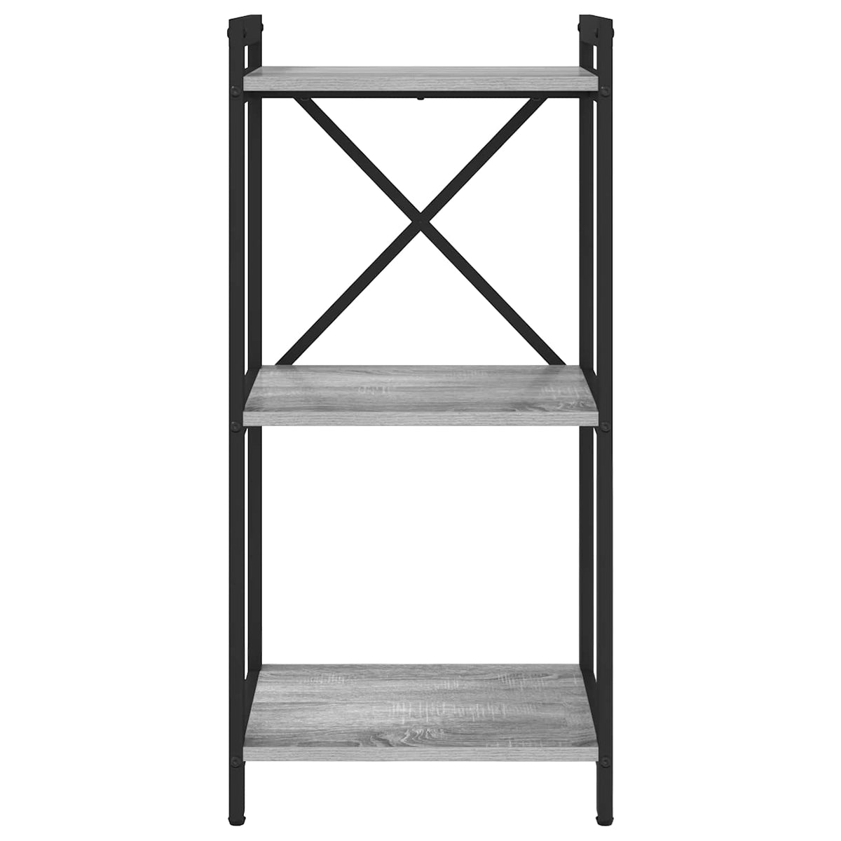 Bookshelf 40 x 30 x 85 cm Engineered Wood Width 40 cm Height 83 cm Grey sonoma