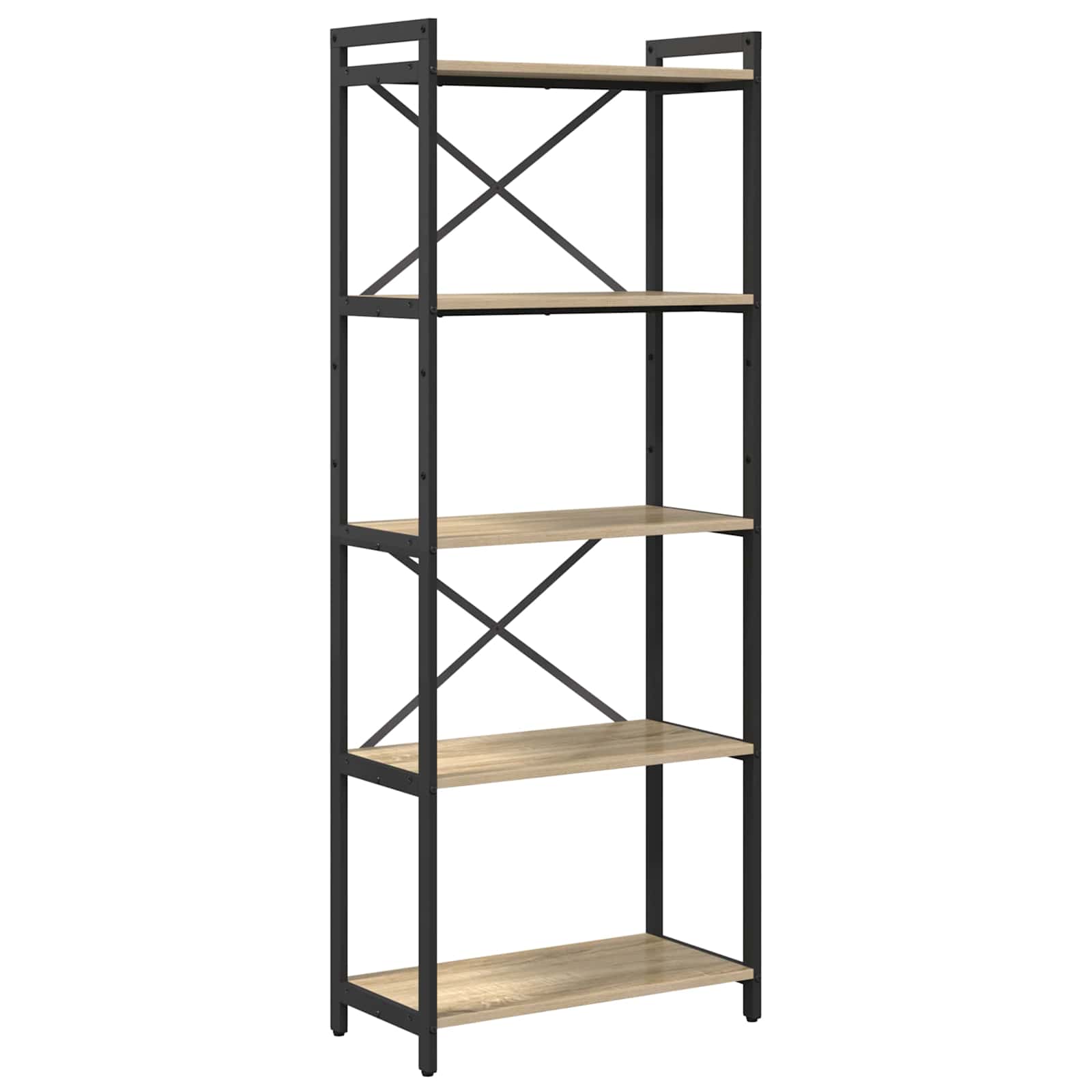 vidaXL Bookshelf 60 x 30 x 155 cm Engineered Wood Sonoma Oak 1