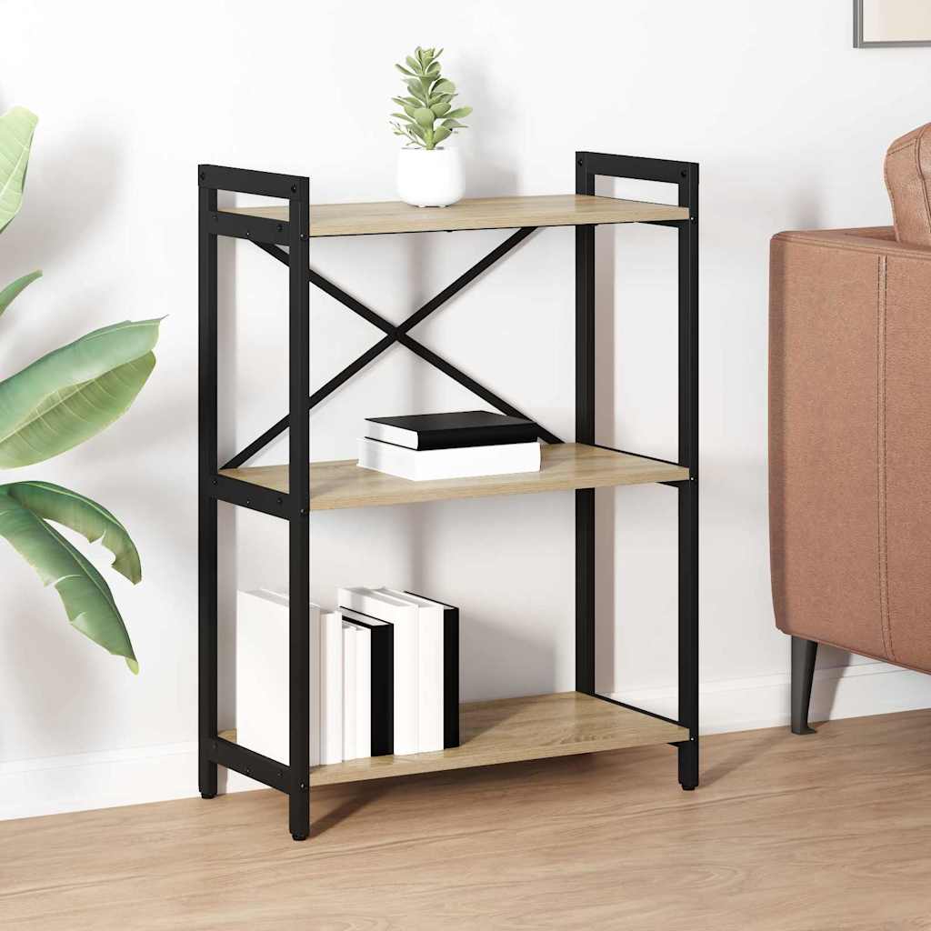 vidaXL Bookshelf 60 x 30 x 85 cm Engineered Wood Sonoma Oak 1