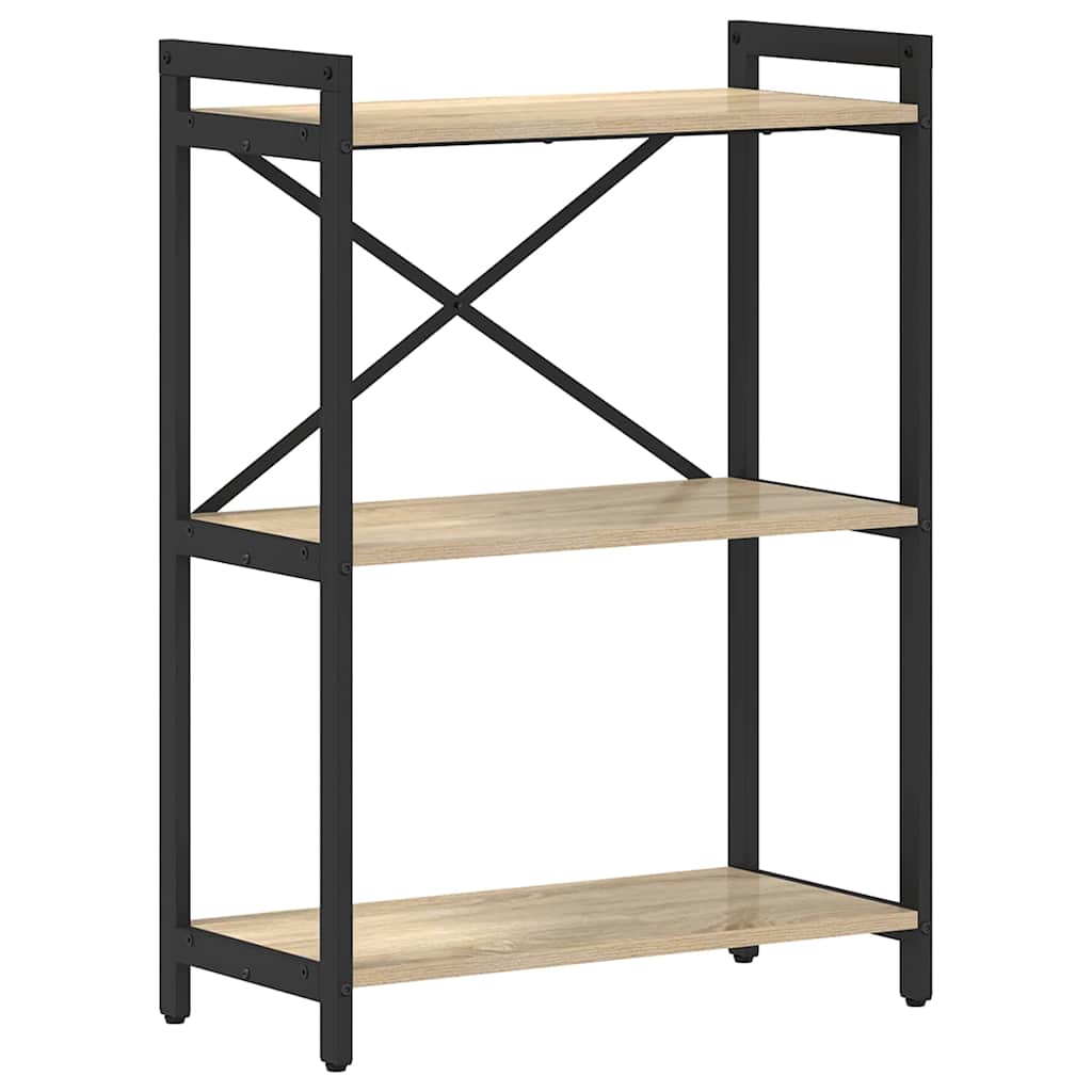 vidaXL Bookshelf 60 x 30 x 85 cm Engineered Wood Sonoma Oak 2