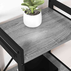 vidaXL Bookshelf 60 x 30 x 85 cm Engineered Wood Grey sonoma 4