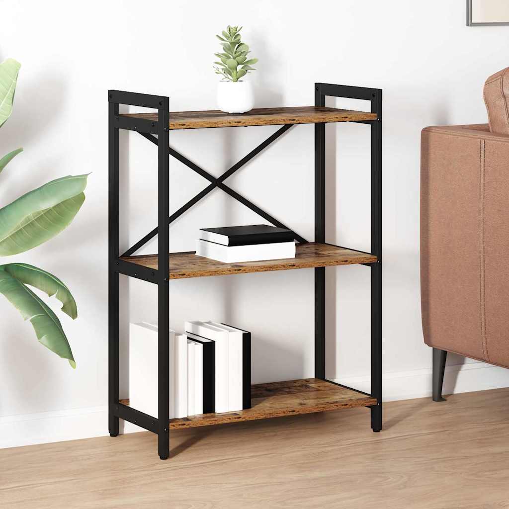 vidaXL Bookshelf 60 x 30 x 85 cm Engineered Wood Old wood 1