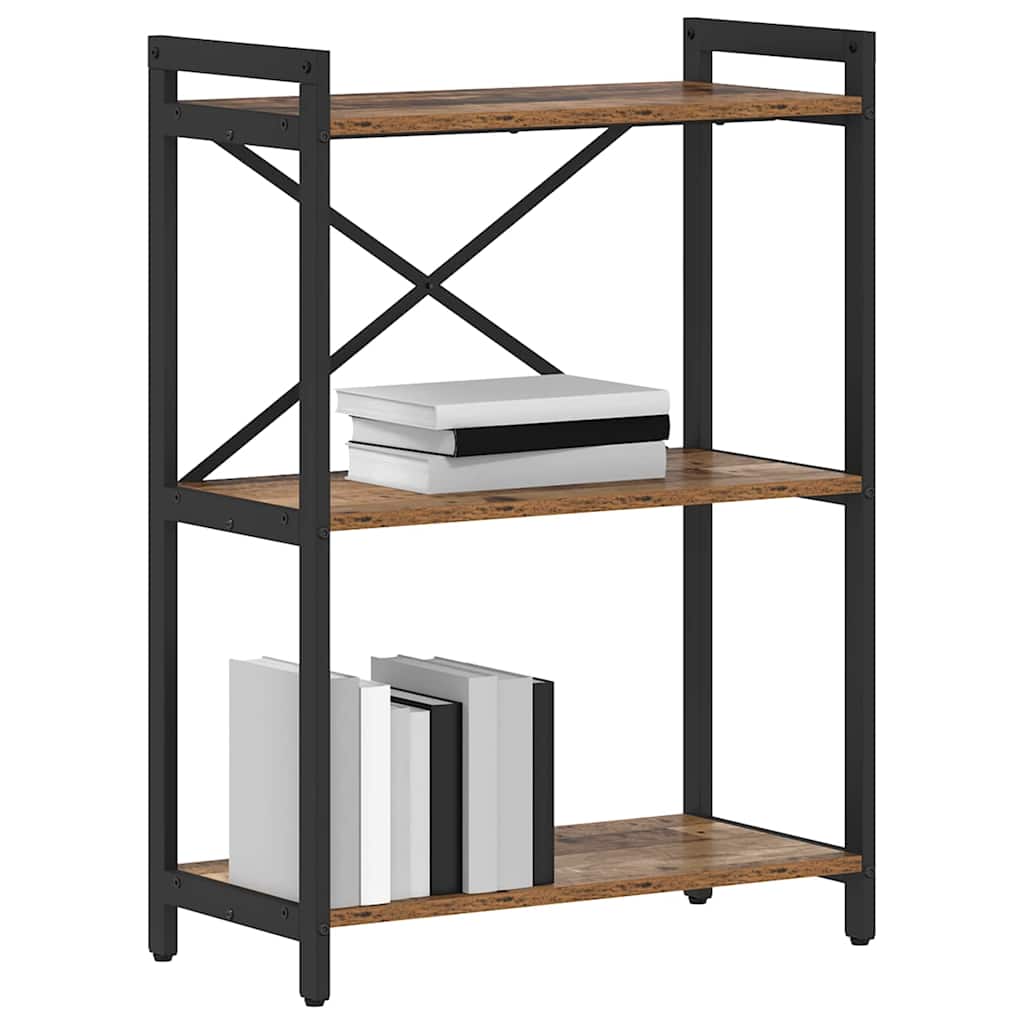 vidaXL Bookshelf 60 x 30 x 85 cm Engineered Wood Old wood 3
