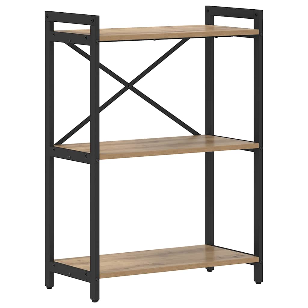 vidaXL Bookshelf 60 x 30 x 85 cm Engineered Wood Artisan Oak 2