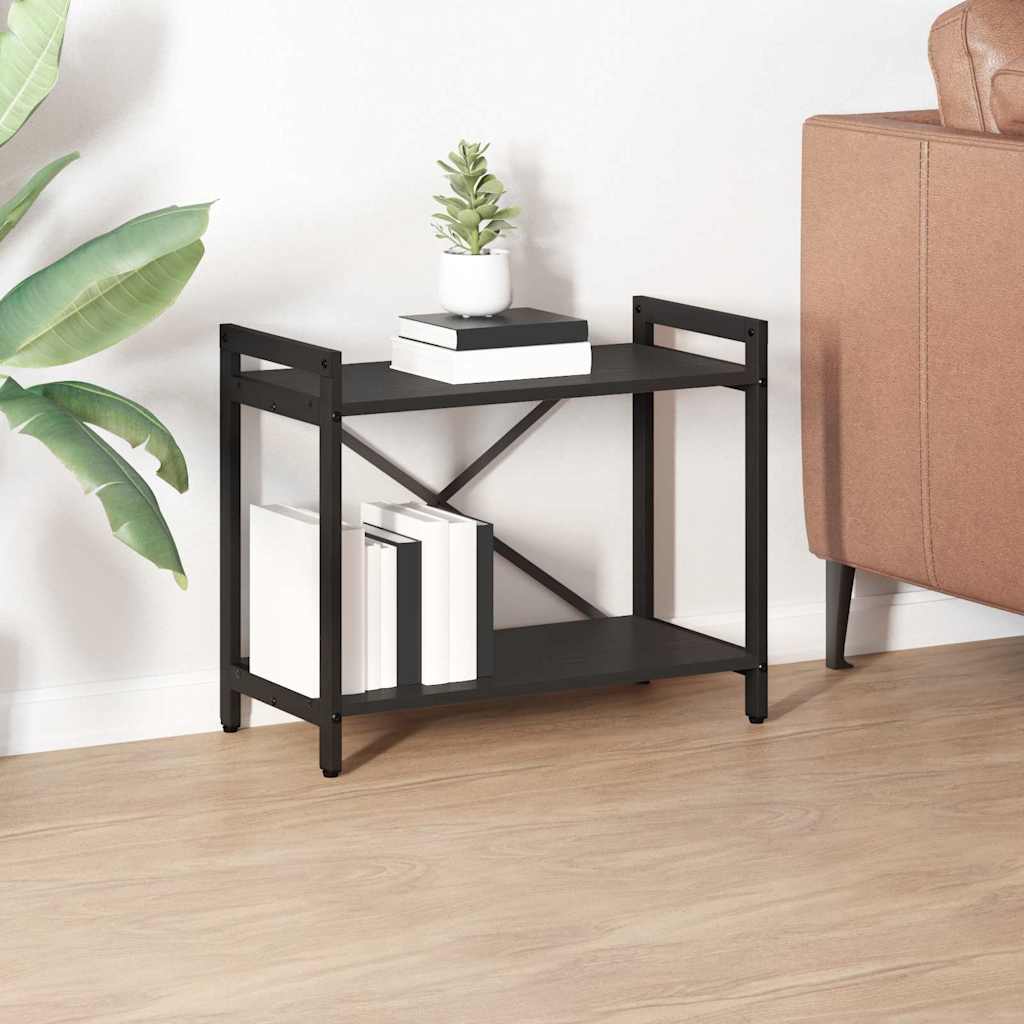 vidaXL Bookshelf 60 x 30 x 50 cm Engineered Wood Black Oak 1