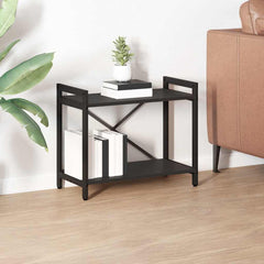 vidaXL Bookshelf 60 x 30 x 50 cm Engineered Wood Black Oak 1
