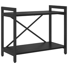vidaXL Bookshelf 60 x 30 x 50 cm Engineered Wood Black Oak 2