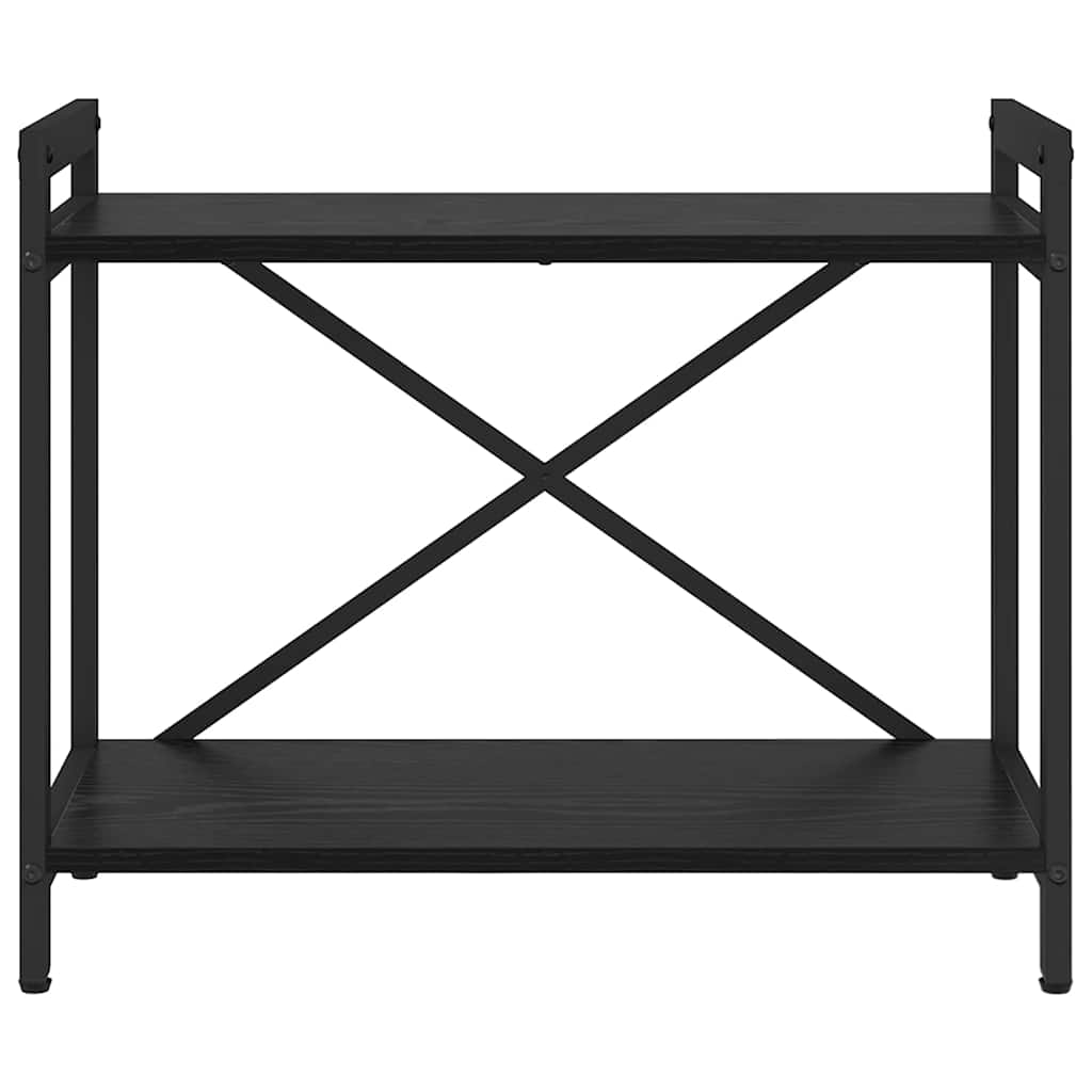 vidaXL Bookshelf 60 x 30 x 50 cm Engineered Wood Black Oak 5