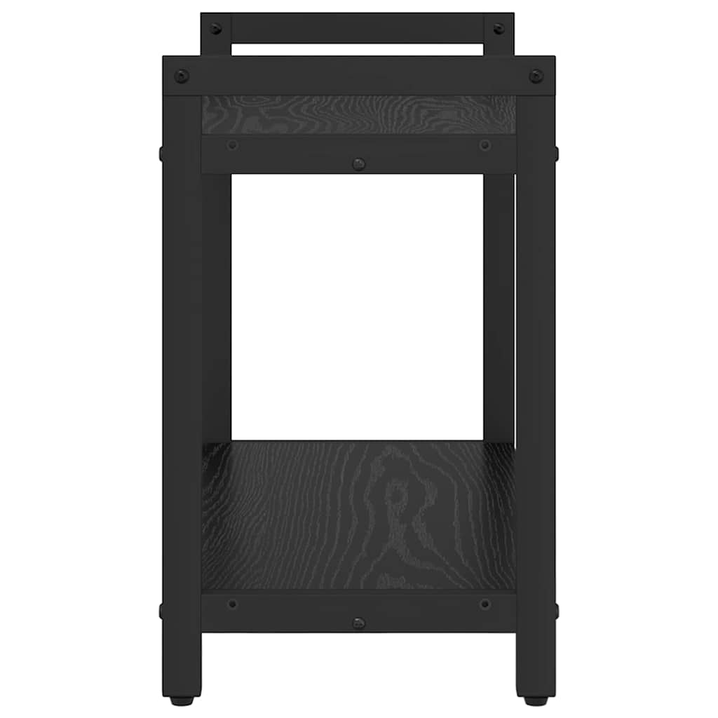 vidaXL Bookshelf 60 x 30 x 50 cm Engineered Wood Black Oak 6