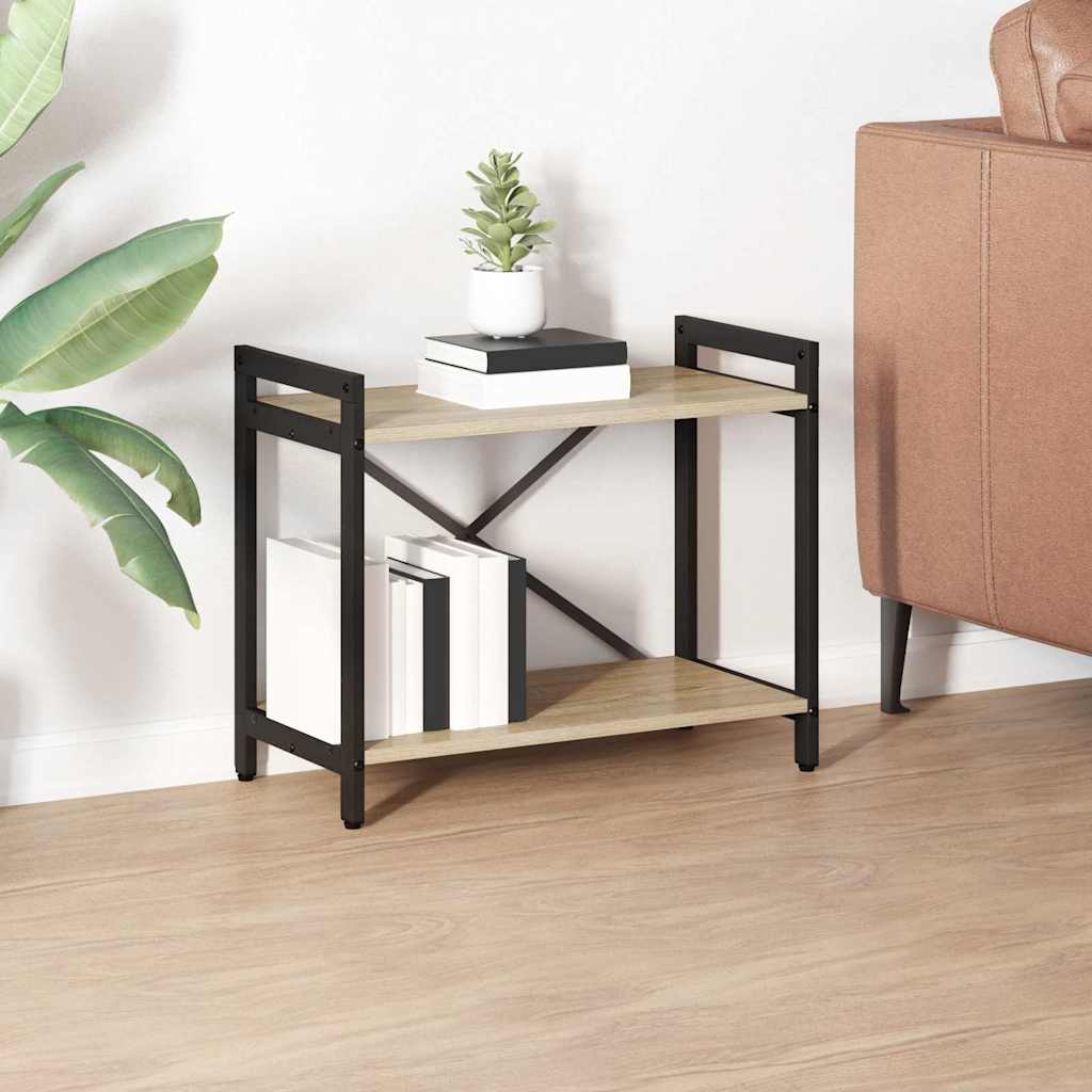 vidaXL Bookshelf 60 x 30 x 50 cm Engineered Wood Sonoma Oak 1