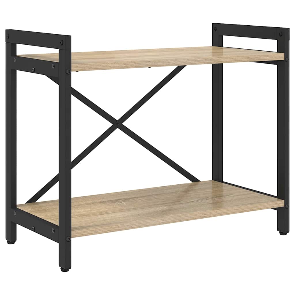 vidaXL Bookshelf 60 x 30 x 50 cm Engineered Wood Sonoma Oak 2