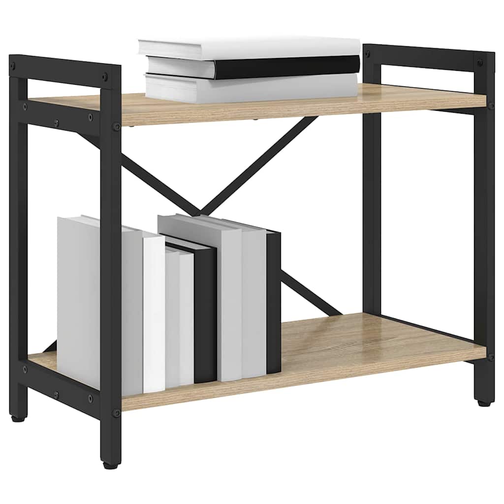vidaXL Bookshelf 60 x 30 x 50 cm Engineered Wood Sonoma Oak 3