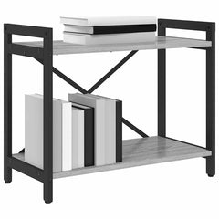 vidaXL Bookshelf 60 x 30 x 50 cm Engineered Wood Grey sonoma 3