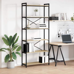 Bookshelf 80 x 30 x 189.5 cm Engineered Wood Height 188 cm Sonoma oak