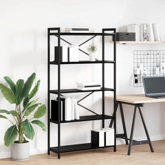 Bookshelf 80 x 30 x 155 cm Engineered Wood Height 153 cm Black oak
