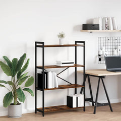 vidaXL Bookshelf 80 x 30 x 120 cm Engineered Wood Smoked Oak 1