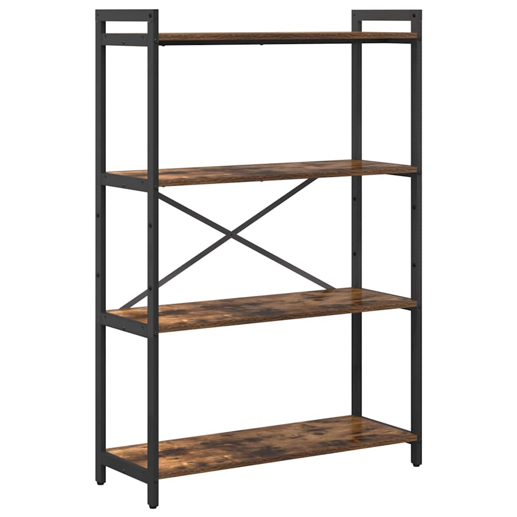 vidaXL Bookshelf 80 x 30 x 120 cm Engineered Wood Smoked Oak 2