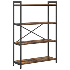 vidaXL Bookshelf 80 x 30 x 120 cm Engineered Wood Smoked Oak 2