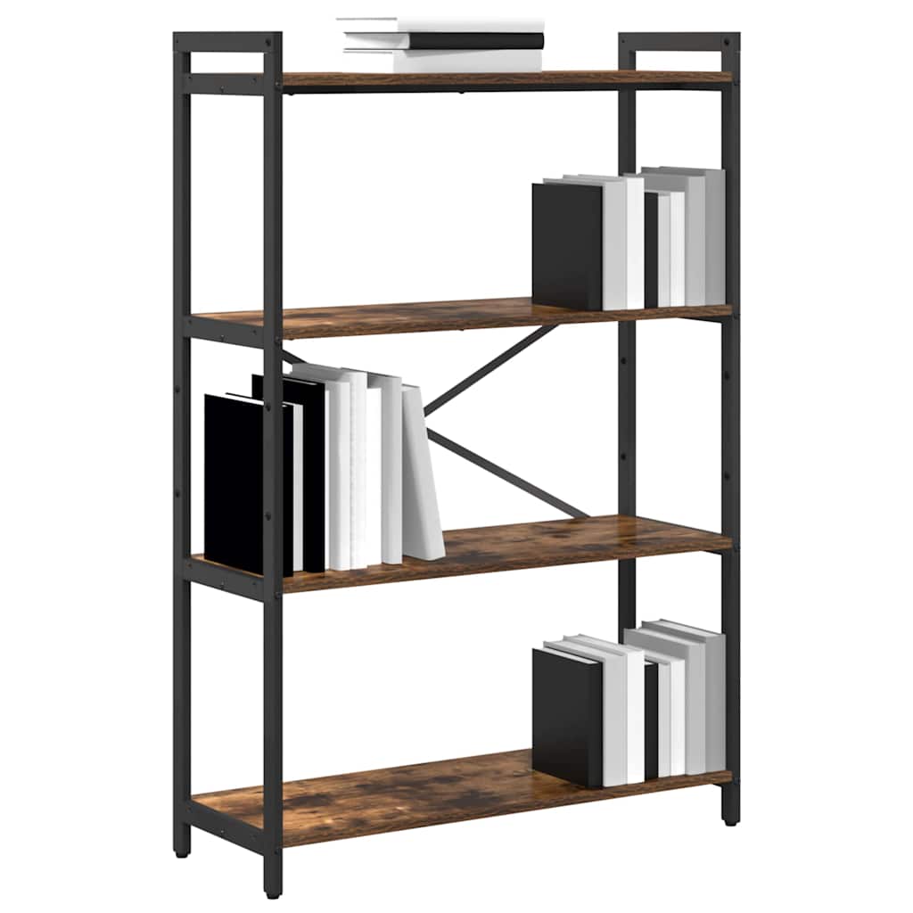 vidaXL Bookshelf 80 x 30 x 120 cm Engineered Wood Smoked Oak 3