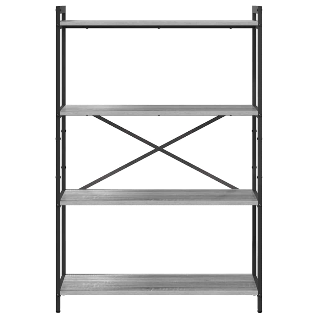 vidaXL Bookshelf 80 x 30 x 120 cm Engineered Wood Grey sonoma 5