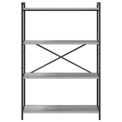 vidaXL Bookshelf 80 x 30 x 120 cm Engineered Wood Grey sonoma 5
