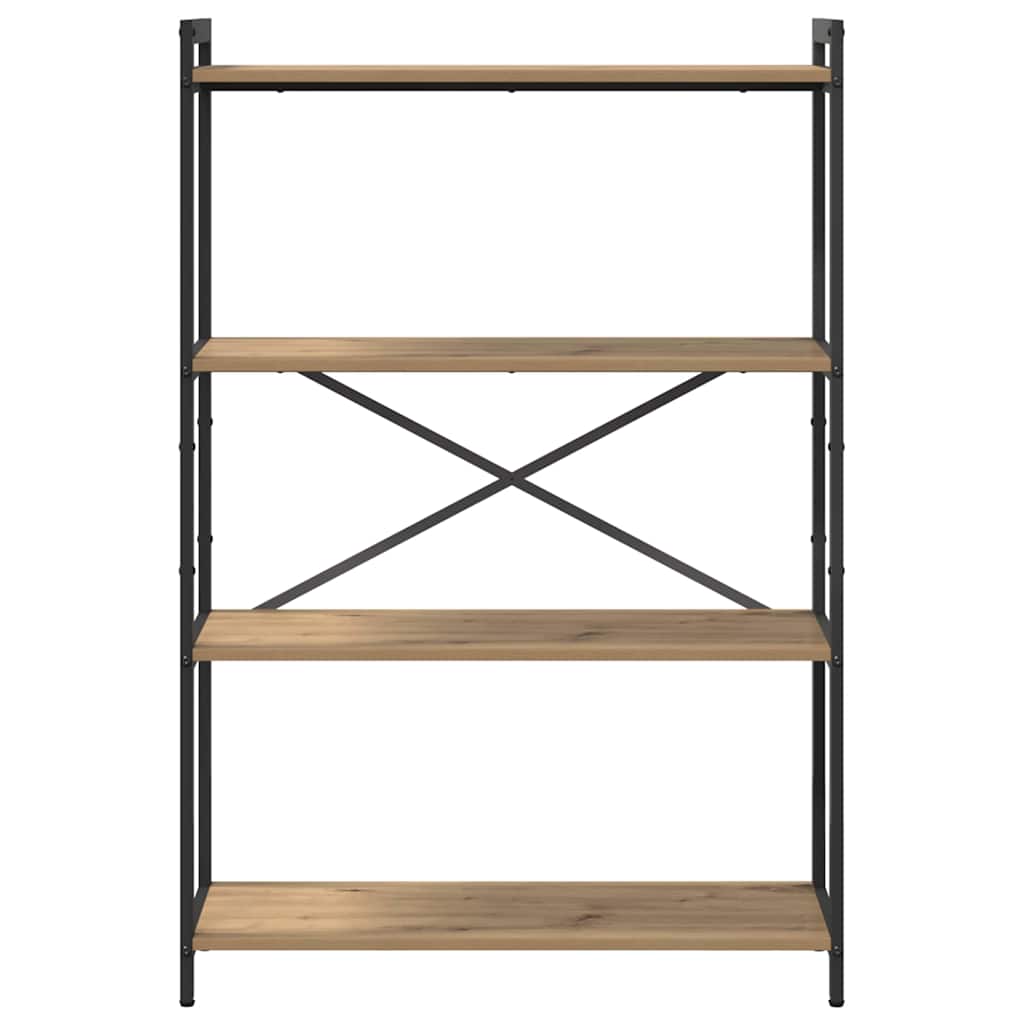 vidaXL Bookshelf 80 x 30 x 120 cm Engineered Wood Artisan Oak 5