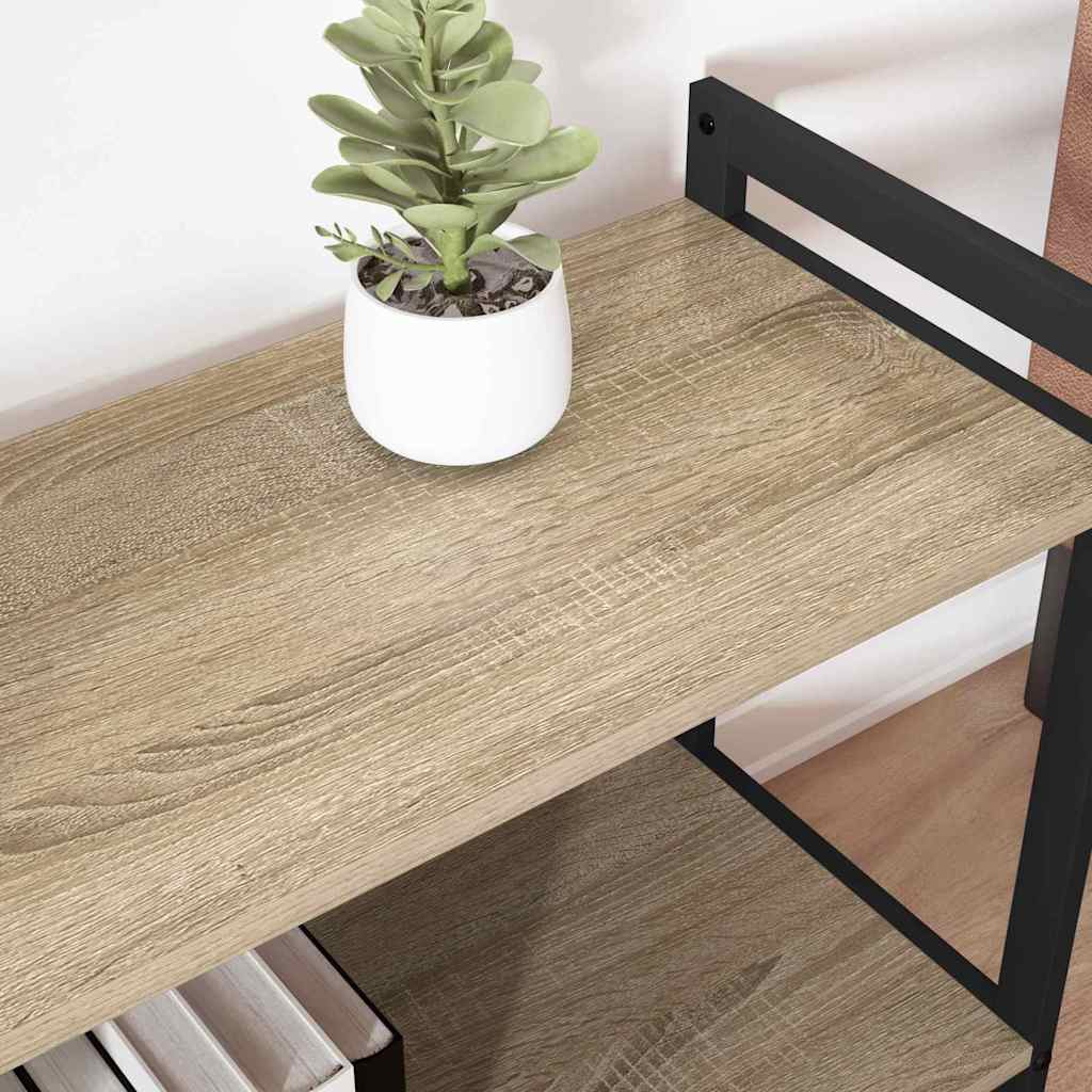 vidaXL Bookshelf 80 x 30 x 50 cm Engineered Wood Sonoma Oak 4