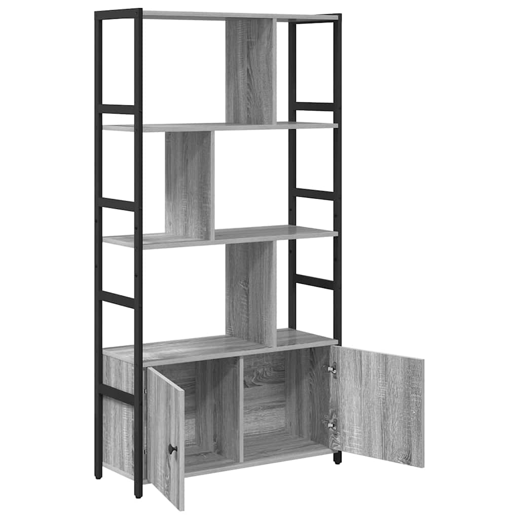 Bookshelf 80 x 30 x 155.5 cm Engineered Wood Grey sonoma