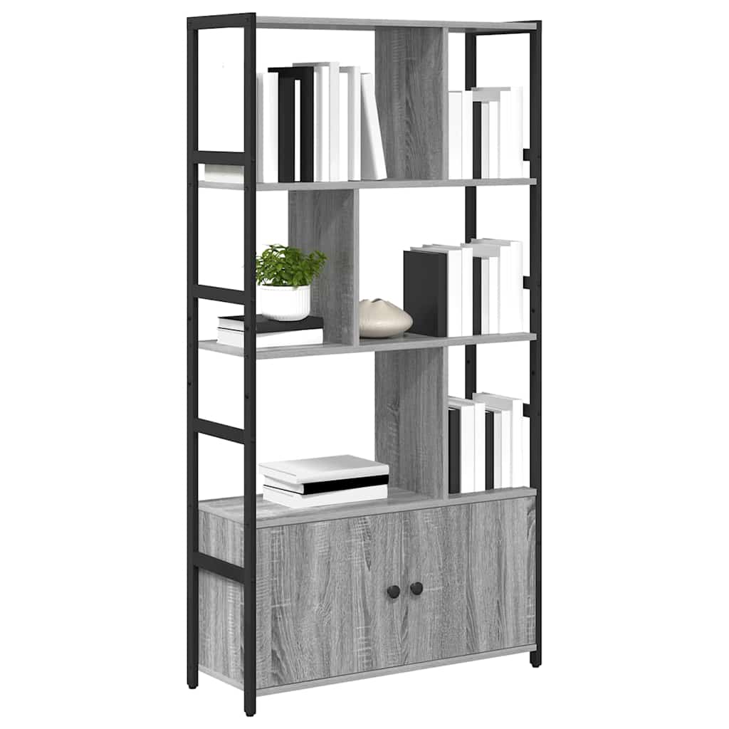 Bookshelf 80 x 30 x 155.5 cm Engineered Wood Grey sonoma