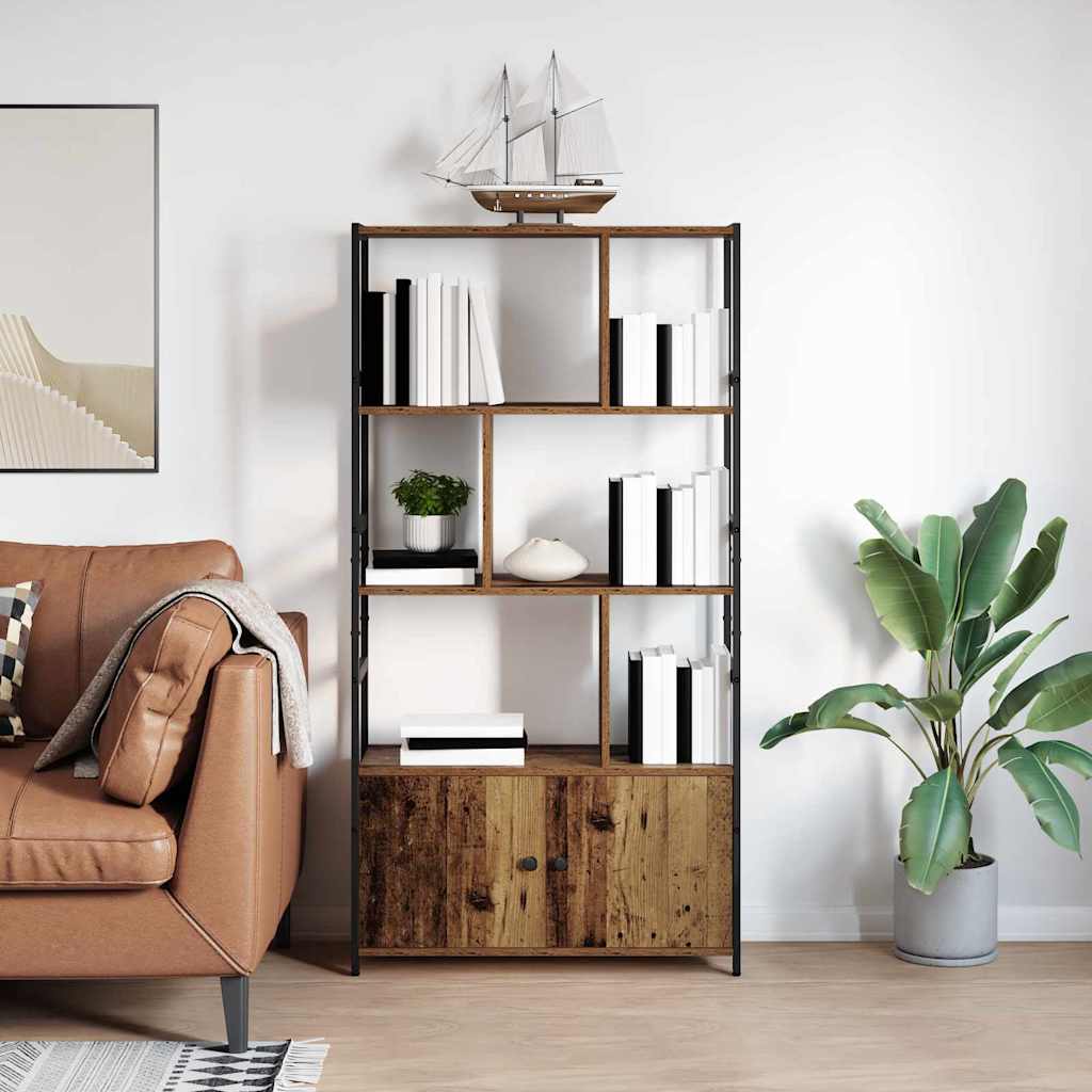 Bookshelf 80 x 30 x 155.5 cm Engineered Wood Old wood