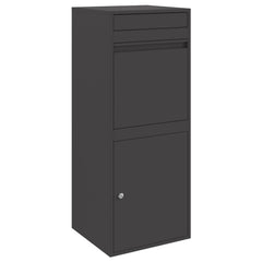 Parcel Drop Box Silver 41 x 38 x 103 cm Black