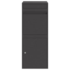 Parcel Drop Box Silver 41 x 38 x 103 cm Black