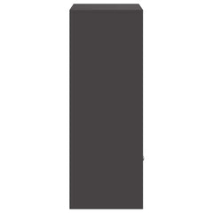 Parcel Drop Box Silver 41 x 38 x 103 cm Black