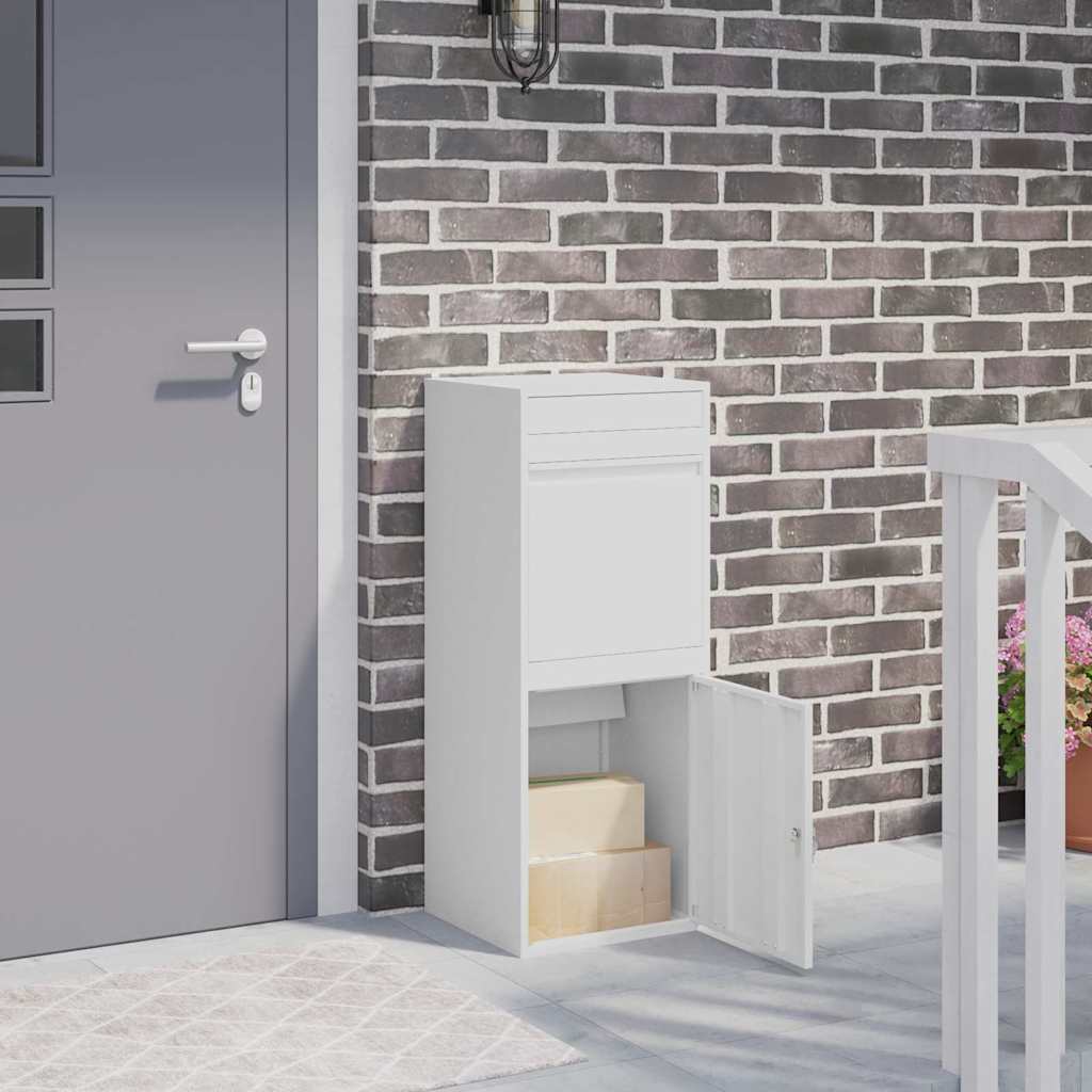 vidaXL Parcel Drop Box Silver 41 x 38 x 103 cm