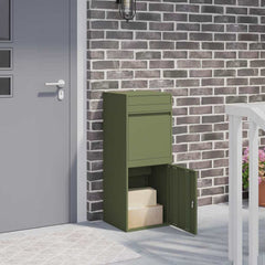 vidaXL Parcel Drop Box Silver 41 x 38 x 103 cm