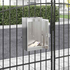 Mailbox with Storage with Door 30 x 20 x 55 cm Steel Stainless steel