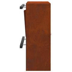 vidaXL Mailbox with Storage Rusty 30 x 20 x 55 cm Weathering Steel 6