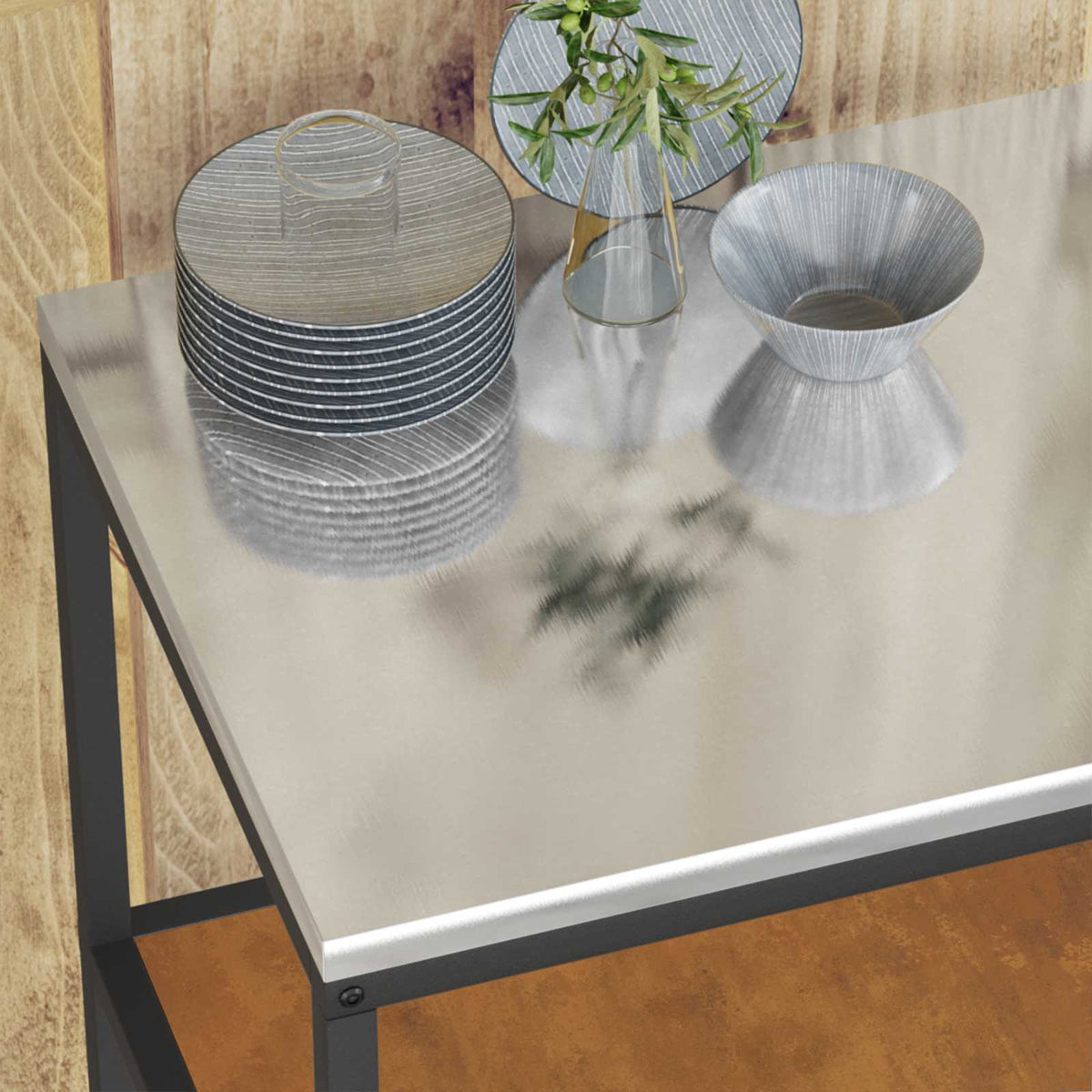 Kitchen Shelving Unit HATTEM Steel Storage Shelf Weathering