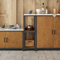 vidaXL Kitchen Shelving Unit HATTEM Rusty 30 x 50 x 92 cm Steel 4