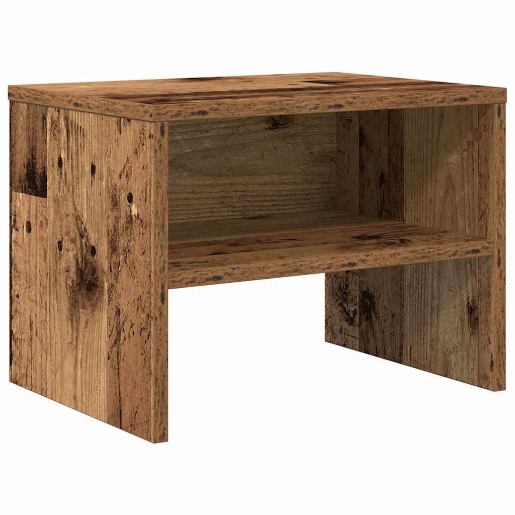 vidaXL Bedside Cabinet 2 pcs Old wood 40 x 40 x 30 cm Engineered Wood 5
