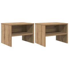 vidaXL Bedside Cabinet 2 pcs Artisan oak 40 x 40 x 30 cm 2
