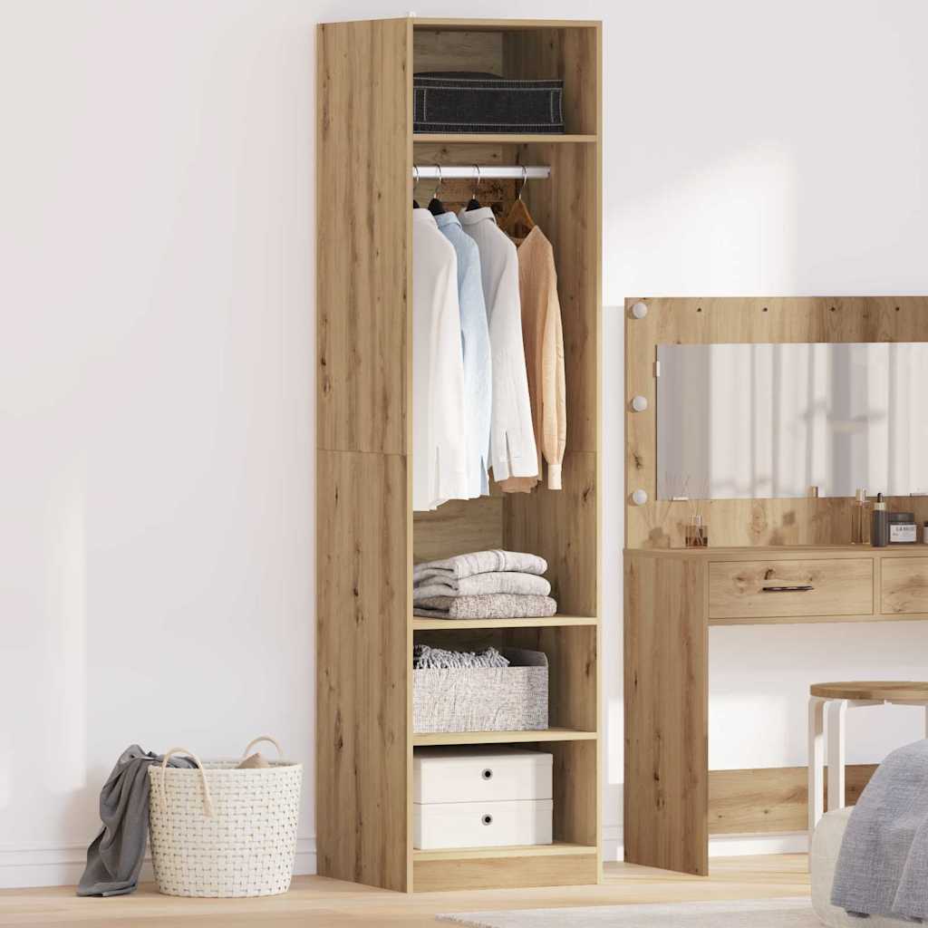 Wardrobe Engineered Wood 50 x 50 x 200 cm 3 Shelves Artisan oak