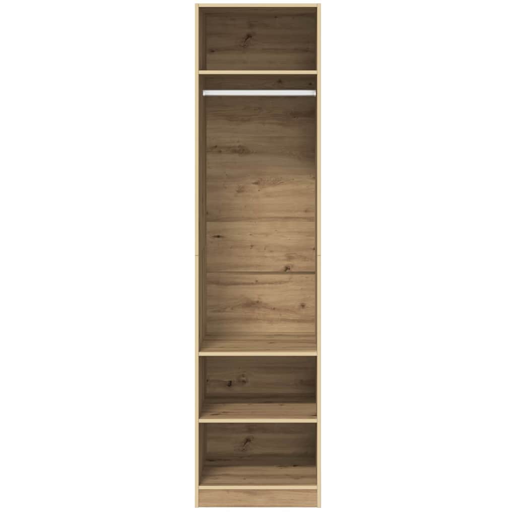 Wardrobe Engineered Wood 50 x 50 x 200 cm 3 Shelves Artisan oak
