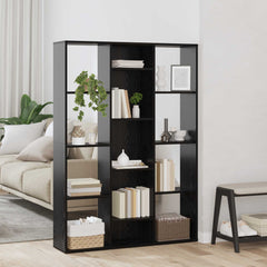 Room Divider/Book Cabinet 100x24x140 cm Black oak