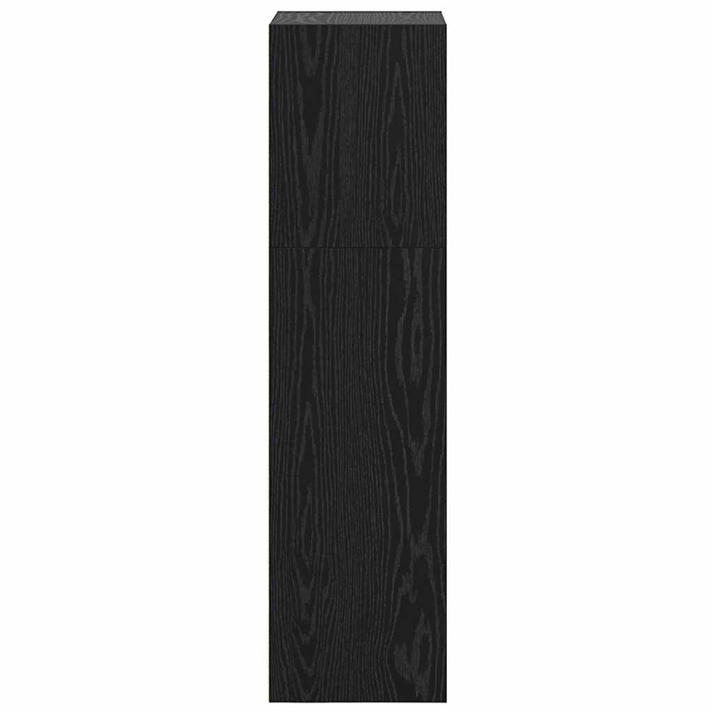 vidaXL Bookshelf 3-Tier 40 x 30 x 114 cm Engineered Wood Black Oak 6