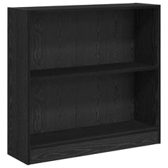 vidaXL Bookshelf 80 x 24 x 76 cm Engineered Wood Black Oak 2