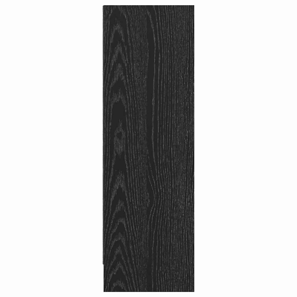 vidaXL Bookshelf 80 x 24 x 76 cm Engineered Wood Black Oak 6