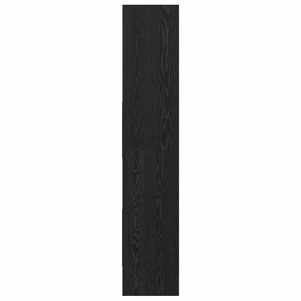 vidaXL Book Cabinet 5-Tier 60 x 35 x 180 cm Engineered Wood Black Oak 6