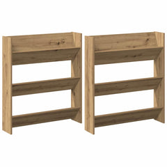 vidaXL Shoe Cabinet 2 pcs 85 x 18 x 90 cm Engineered Wood Artisan Oak 2